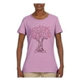 thumbnail image 2 of Wild Bobby Breast Cancer Awareness Pink Tree Words of Encouragement Breast Cancer Awareness Women Graphic Tee, Light Pink, 3X-Large, 2 of 6