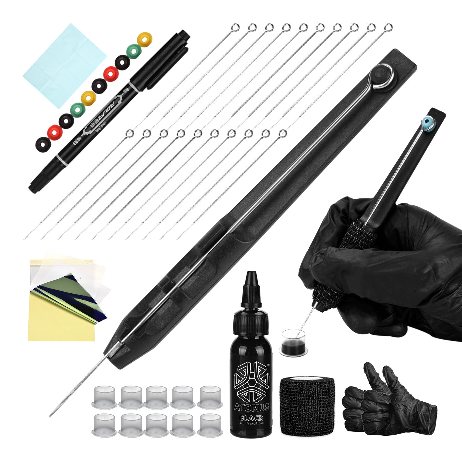 Tattoo Set 1rl/3rl/5rl/7rl Stainless Steel Tattoo Needles Black 3d Printing Tattoo Hand Needle Cutting Line Kit | Walmart Canada Tattoo Set 1rl/3rl/5rl/7rl Stainless Steel Tattoo Needles Black 3d Printing Tattoo Hand Needle Cutting Line Kit | Walmart Canada