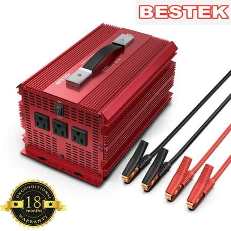 BESTEK 2000W Car Power Inverter with 3 AC Outlets,Car Battery Clip & Car Cigarette Lighter (Best Dc To Ac Inverter)