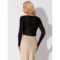 thumbnail image 3 of DARING DIVA Bolero Sheer Textured Crop Cardigan Shrug XS Black, 3 of 6