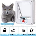 thumbnail image 3 of Puerta para mascotas con entrada de pared, solapa para gatos con imán de 4 direcciones, puerta para mascotas para gatos y perros pequeños, puerta para gatos con túnel (blanco), 3 of 5