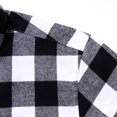 thumbnail image 5 of Men's Slim Fit Flannel Shirts Vintage Buffalo Plaid Shirt Long Sleeve Casual Button Down Dress Shirts White 2XL, 5 of 5