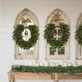 thumbnail image 5 of Linen Bow Wreath, Front Door Hanging, Christmas Courtyard Decor, Elegant Holiday Wreath, Rustic Decoration, Holiday Door Decoration, Indoor Outdoor Christmas Decor Christmas Decorations, 5 of 7