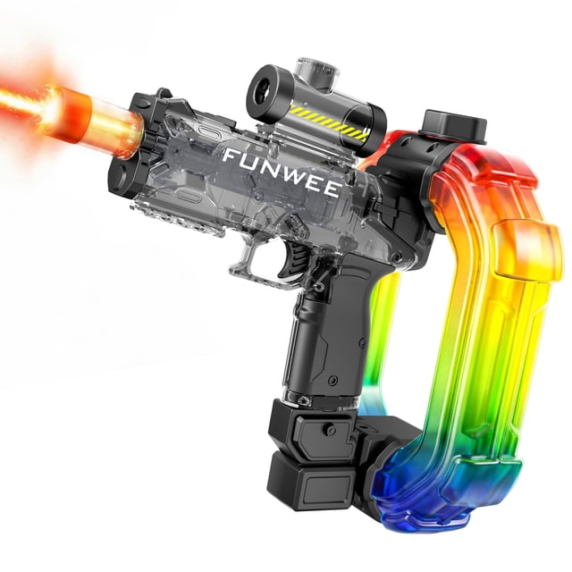 Pistola de Agua Eléctrica Funwee con Luz LED Colorida y Capacidad de 750 mL