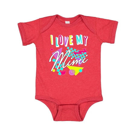 

Inktastic I Love my Mimi- 80s retro style Gift Baby Boy or Baby Girl Bodysuit