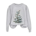 thumbnail image 4 of UngA Women's Christmas Sweatshirts Xmas Women Drop Shoulder Sweatshirt Long Sleeve Pullover Tops Sweatshirt Women (Light Gray,M), 4 of 6