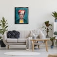 thumbnail image 3 of Stupell Industries Frida Kahlo Floral Portrait Botanical & Floral Painting Black Floater Framed Art Print Wall Art, 25 x 31, 3 of 10