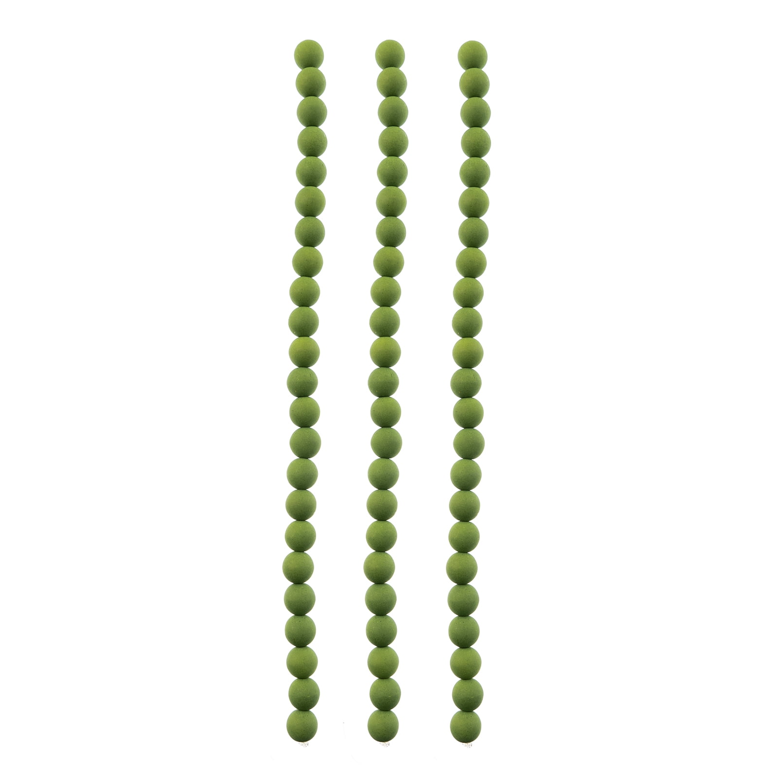 69pcs John Bead 8mm Czech Glass White Alabaster Velvet Green Round Bead Strands for DIY Jewelry Making Crafts