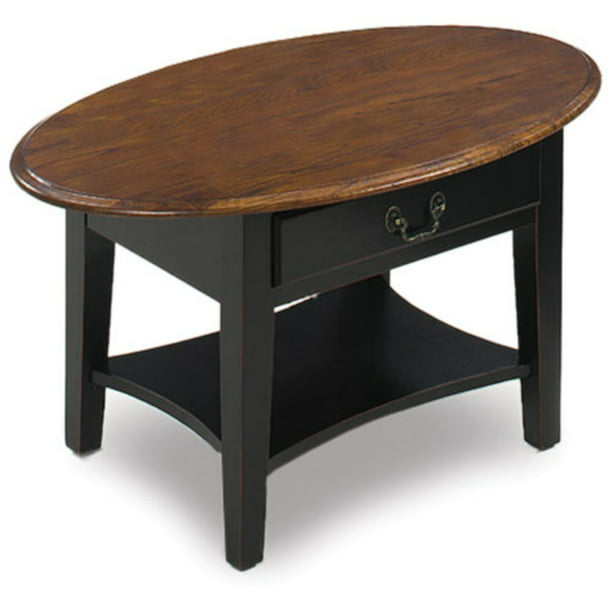 Oval Coffee Table With Drawer In Black, Small Oval Coffee Tables With Storage