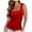 Red, variant on Ladies Summer Suspender Square-neckline Tank Tops Solid Color Skinny Fitted Ultra-thin Breathable Workout Tops