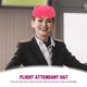 thumbnail image 3 of Women Stewardess Hat Felt Flight Attendant Hat Costume Air Hostess for Costume Cosplay Band Musical Performance (Rosy Size M), 3 of 4