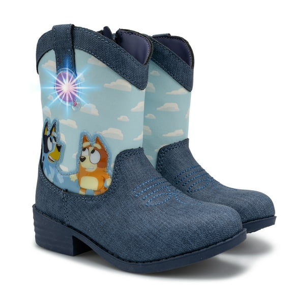 Bluey Toddler Boys Light Up Western Cowboy Boots