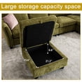 thumbnail image 5 of 124.4" 6-Seater U-Shaped Modular Sectional Sofa with Sparkling Glitter Chenille Fabric & Storage Ottoman, 5 of 7