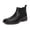 Black Pu, variant on Mens Square Toe Chelsea Boots Slip On Ankle Boots Comfortable Easy On Off Casual Business Shoes