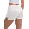 thumbnail image 2 of DARING DIVA Women's Ice Silk Smooth Slip Shorts for Lounge and Pettipants S White, 2 of 6