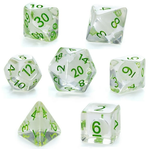 Firefly Glow-in-the-Dark Dice Set, 7 Pieces