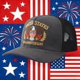 thumbnail image 2 of vigerkar 250 Anniversary USA Hat Embroidered Patriotics Eagle Trucker Cap 250th Anniversary Mesh-Back Cap for Men Women (Grey, One Size）, 2 of 9