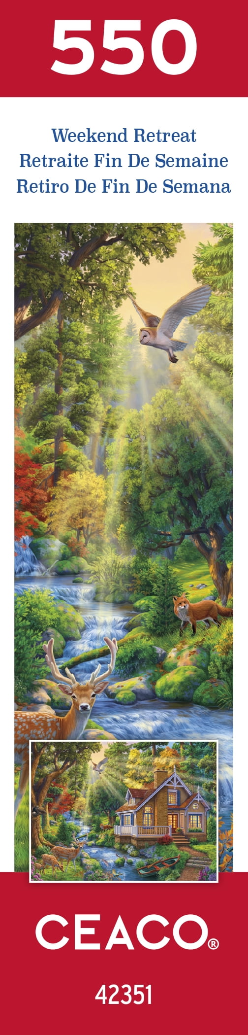 Ceaco - Weekend Retreat, Forest House, 550 Piece Interlocking Jigsaw Puzzle
