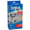 Ziploc Space Bag, 4 Flat Bags 1M, 1L, 1 Jumbo, 1 Suitcase