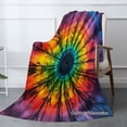 thumbnail image 2 of Joocar Tie Dye Tree Pattern Fleece Throw Blanket For Winter Gift Home Sofa Bed Decoration 40x50 inch, 2 of 5