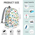 thumbnail image 5 of Dinosaur and Silhouettes White Pattern Backpack for School, Cute School Bag with Adjustable Shoulder Straps and Padded Back, 15.7"x11.8"x5.5", 5 of 5
