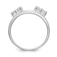 thumbnail image 2 of 14K White Gold Ring Band Wedding Diamond Round Wrap, Size 6, 2 of 7