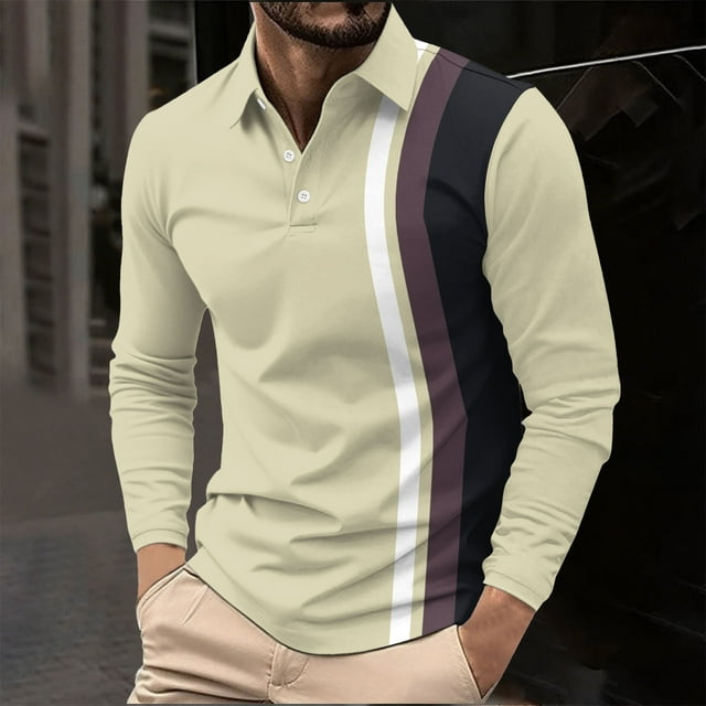 Blusa y camisa de manga corta con cuello vuelto Camisa casual de manga larga para hombre con cuello de manga corta estampado Top/camisa para hombre