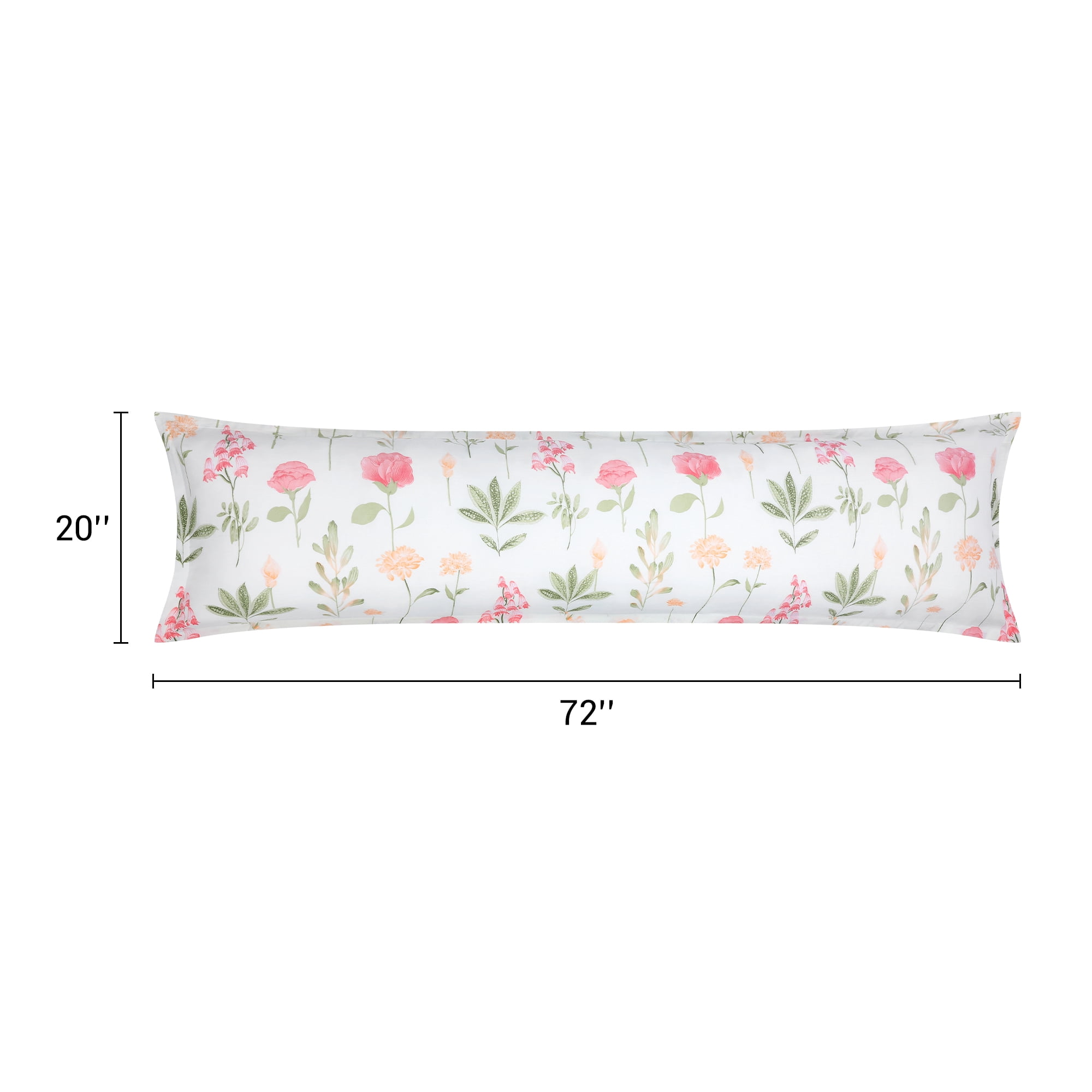Unique Bargains 1 Pcs Pillowcase Breathable Soft Floral Pillow Cases Flowers 20"x72"