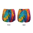 thumbnail image 5 of Lsque Vibrant Parrot Splash Art Printed Women's Running Shorts with Liner Pockets,Elastic Quick Dry Workout Athletic Gym Yoga Shorts,Womens High Waist Shorts-Large, 5 of 9