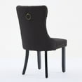 thumbnail image 6 of Miniyam Dining Chair Set of 2, High-end Tufted Contemporary Flax Upholstered, Black, 6 of 8