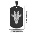 thumbnail image 2 of Stainless Steel Geometric Polygon Giraffe Animal Dog Tag Pendant Necklace, 2 of 3