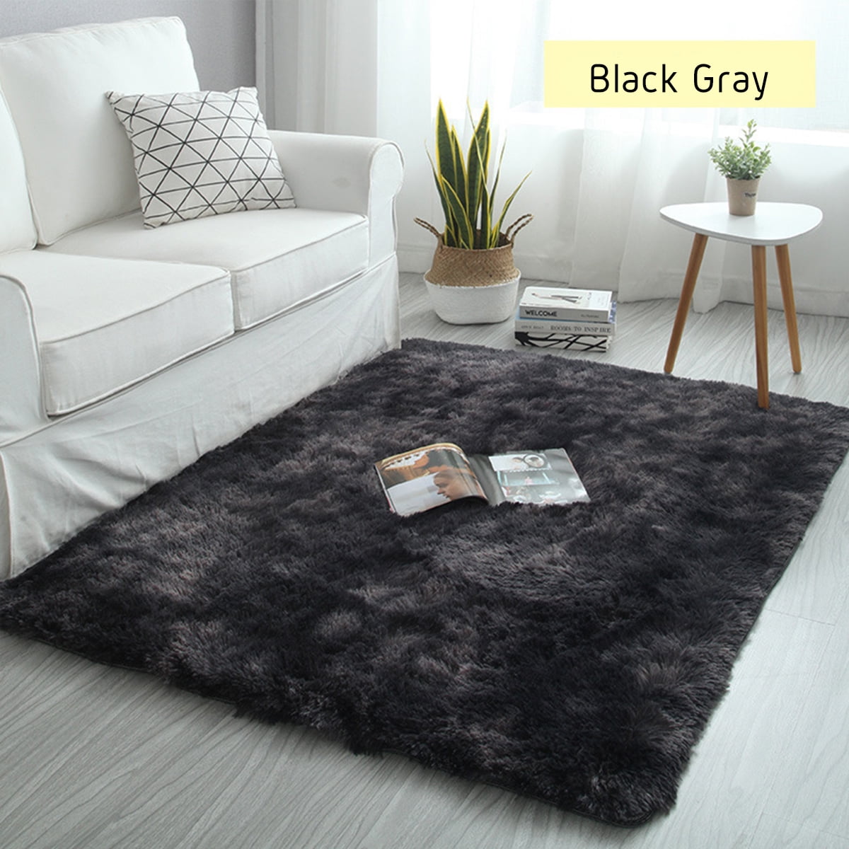 Fluffy Antiskid Shaggy Area Rug Carpet Home Bedroom Floor Dining Room Mat 6A 