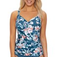 thumbnail image 1 of Azura Womens South Pacific Underwire Tankini Top F-Cups Style-SS11699F, 1 of 2