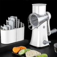 thumbnail image 3 of 2026 Exquisite Cheese Grater Shredder, Multifunction 5 in Manual Speed Round Food Slicer Vegetable Potato Grinder Green, 3 of 5