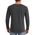 thumbnail image 3 of Hearthz Ice Silk Men's UPF 50+ Sun Shirt Outdoor Hiking Swimming Quick Dry Crew Neck Long Sleeve Sun Protection T Shirts Black XXL, 3 of 3