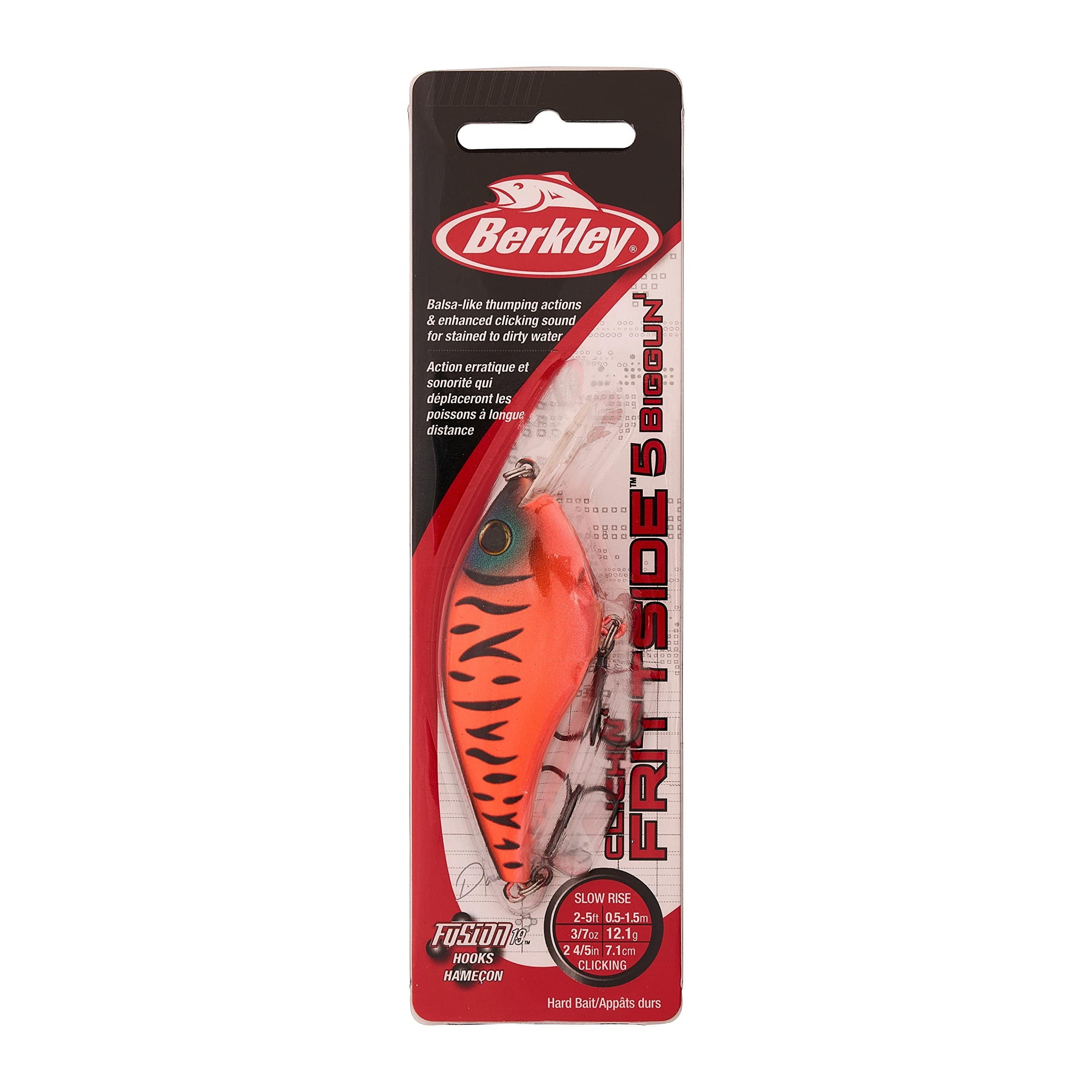 Berkley Clickin’ Frittside Fishing Lure, Blaze, 5 Biggun' (3/7 oz)&nbsp;