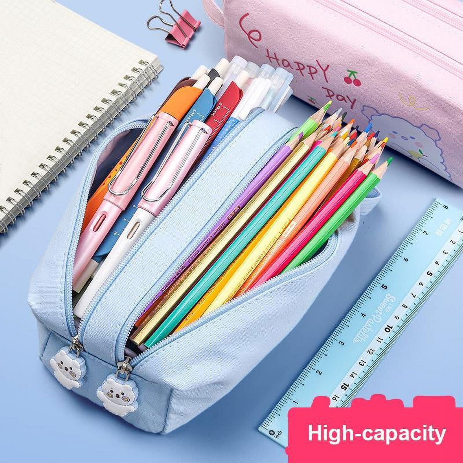 Buy Wholesale China New Design Student Stationery Felt Pen Bag Double-layer Cheap  Pencil Case Canvas Pencil Case For Study & Pencil Cases at USD 1.7