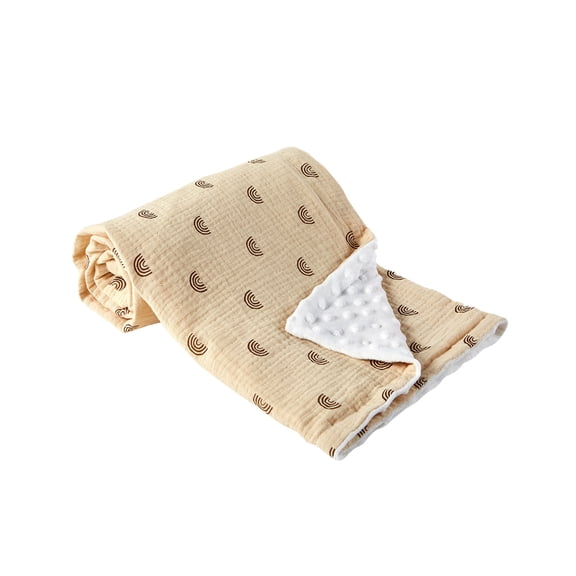Qholemyo Double Layer Gauze Throw Blanket Warm Children's Quilt Soothing Blanket For Baby Bedroom All-season Soft Blanket