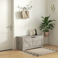 thumbnail image 2 of HOMCOM Storage Chest for Living Room, Storage Bench, 39.4"W, Grey, 2 of 10