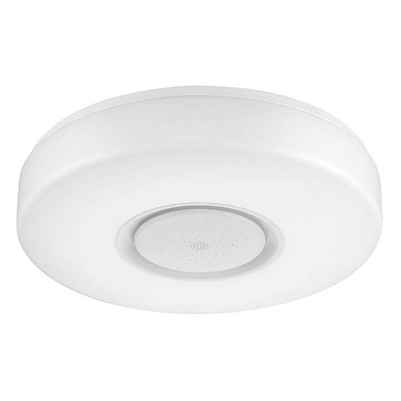 15 in Adonis White Voice Control Selectable CCT LED Round Ceiling Light Flush Mount, EV1563RWW-06