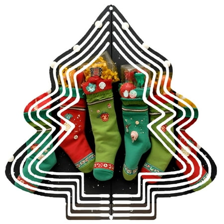 Metal Hanging Christmas Tree Wind Decorations – Colorful Garden Spinners with Festive Zigzag Pattern for Yard and Garden Decor Metal Hanging Christmas Tree Wind Decorations – Colorful Garden Spinners with Festive Zigzag Pattern for Yard and Garden Decor