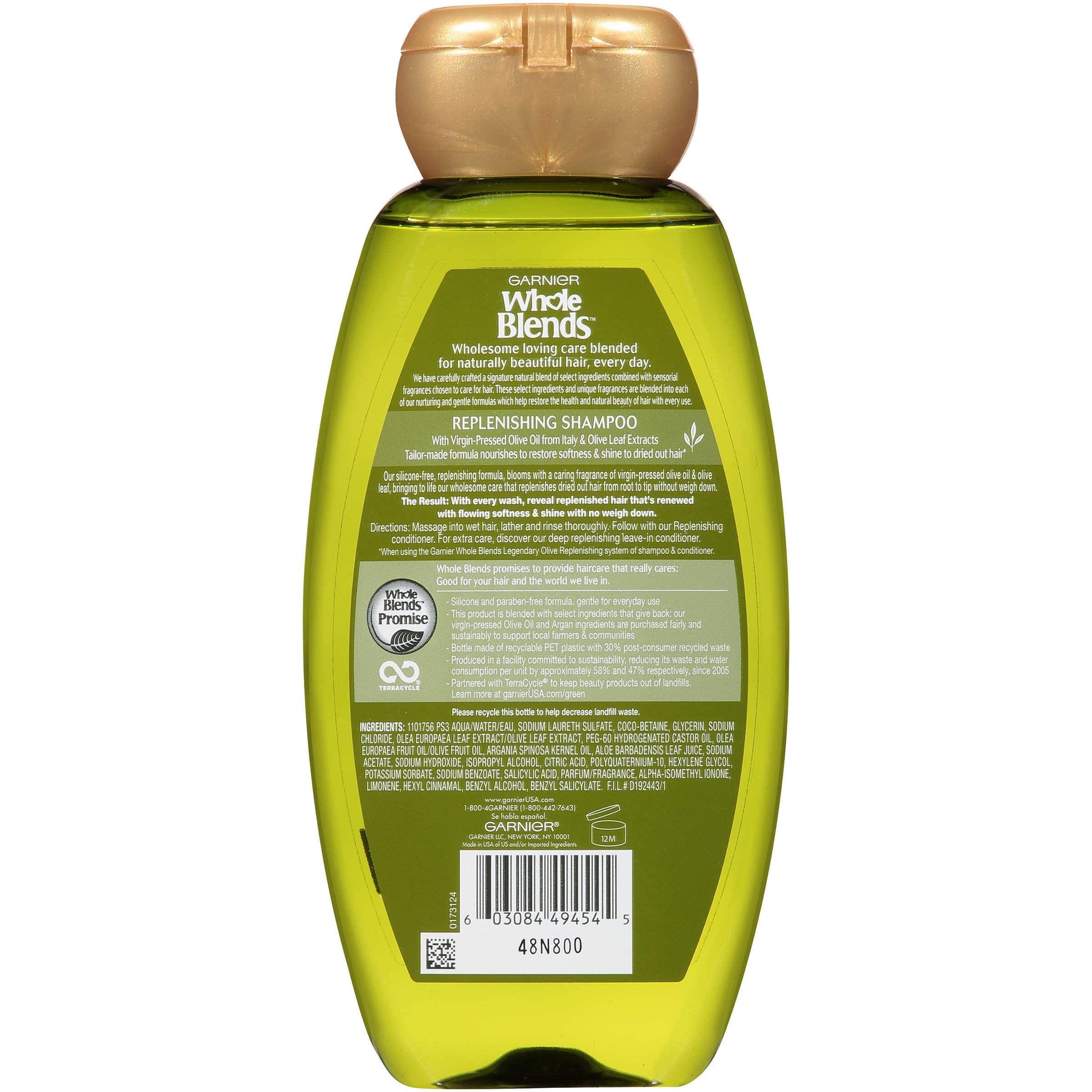 Garnier Blends Replenishing Shampoo Legendary Olive, Hair, fl. oz. - Walmart.com