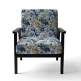 thumbnail image 4 of Designart "Coastal Tranquility Victorian Pattern VIII" Upholstered Floral Accent Chair and Cottage Arm Chair - Multiple Color & Pattern, 4 of 7
