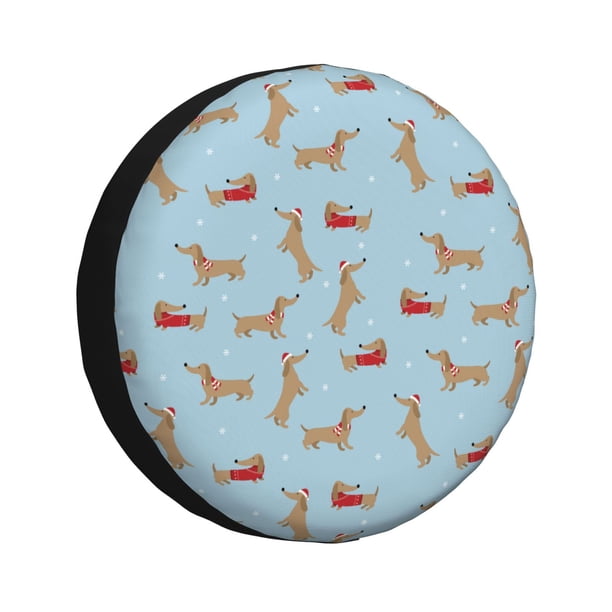 Balery Dachshund Dog Cubiertas para Neumáticos - Protector Resistente para Neumáticos de Camioneta, SUV, Remolque, Camper y RV-14 inch