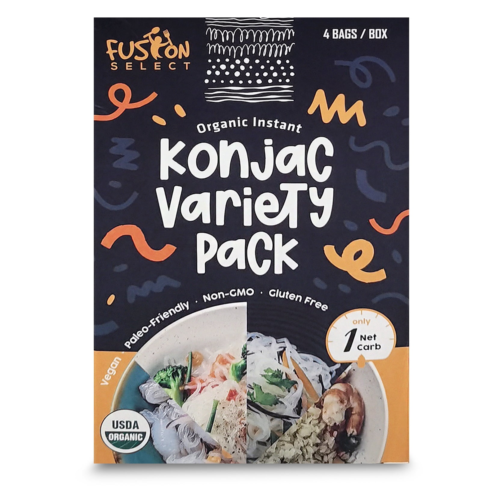 Fusion Select Organic Konjac Noodles Shirataki Rice, Angel Hair