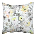 thumbnail image 1 of EREHome Green Beautiful Colorful Abstract Floral Pattern Flowers Leaves on Light Pink Pillowcase Cushion Cover 16x16 inch, 1 of 1