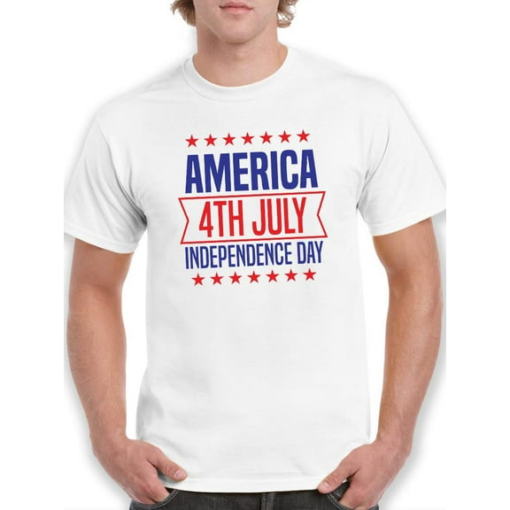 America 4Th July T-Shirt Men -Image by Shutterstock, Male Small