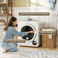 thumbnail image 5 of Resenkos 120V Portable Clothes Dryer, 1300W Compact Laundry Tumble Dryer Machine 3.3 Cu. Ft. with Stainless Steel Tub, White, 5 of 8