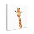 thumbnail image 3 of Stupell Industries Simple Smiling Giraffe Head Animal Portrait Canvas Wall Art, 24 x 24, Design by Amanda Houston, 3 of 5