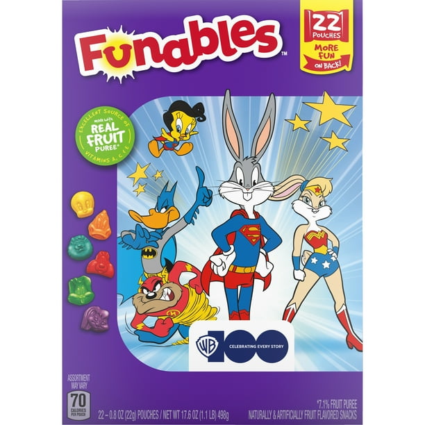 アメリカ人気お菓子 Funablesルーニーテューンズ型グミ 11袋他計5点 Funables Looney Tunes Fruit Snacks for Office Breakroom
